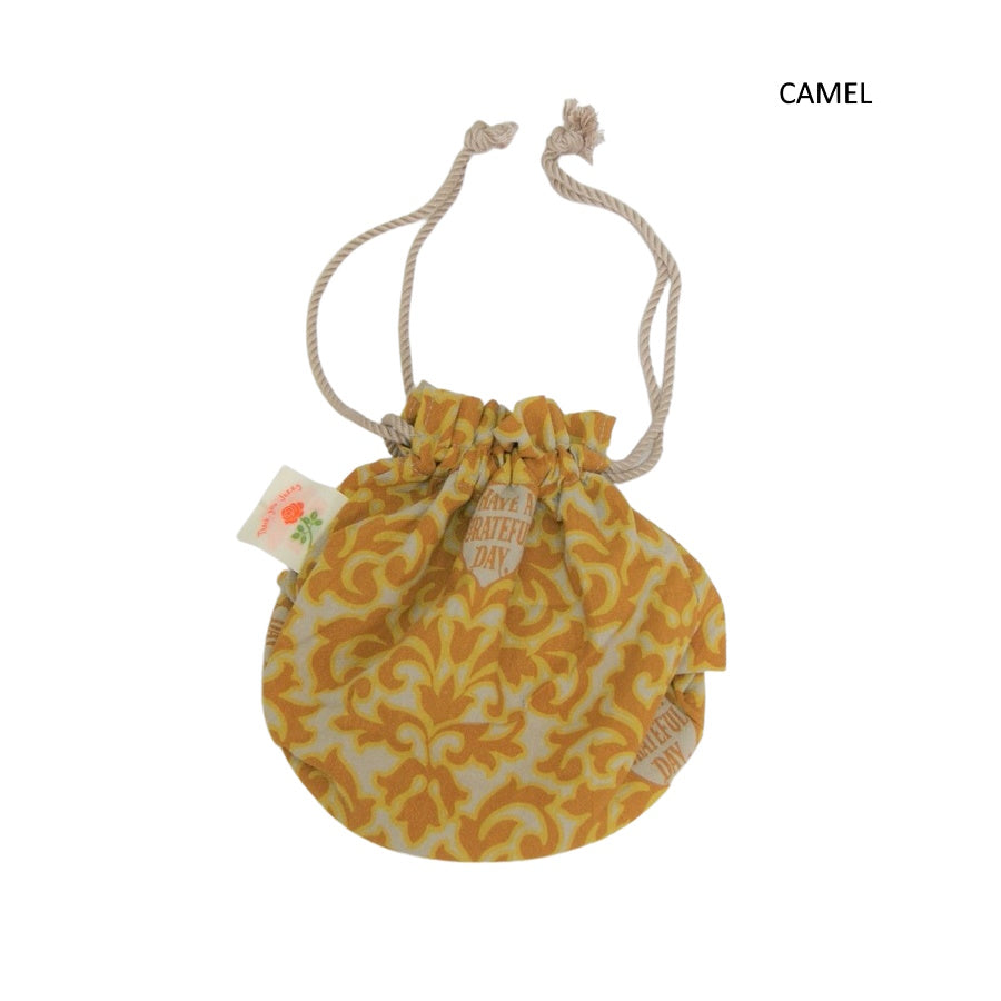 HAVE A GRATEFUL DAY POUCH 巾着型ポーチ