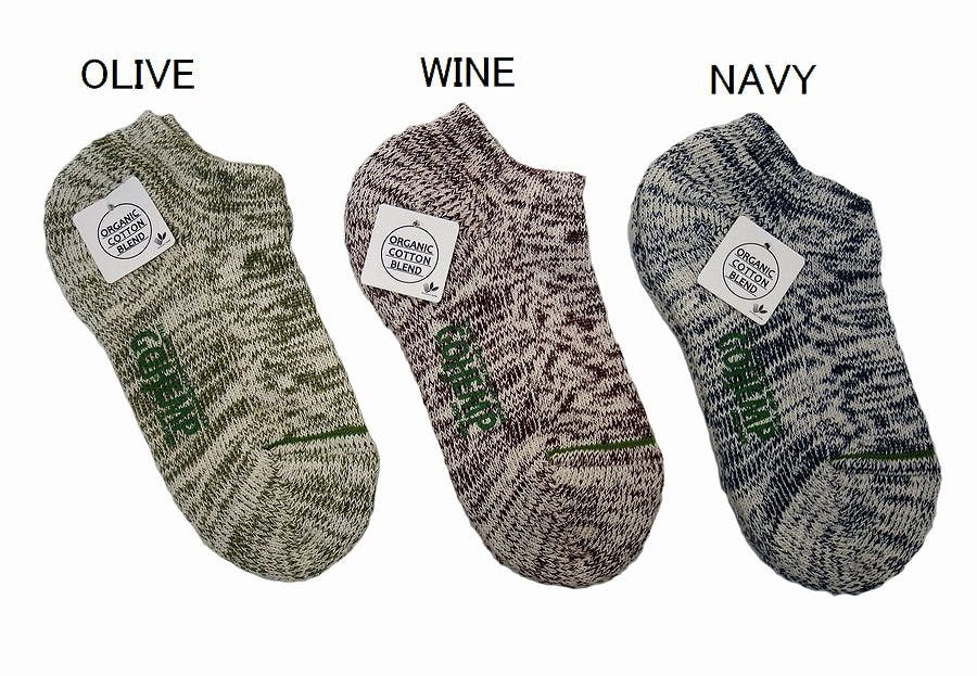 オーガニックコットン×ヘンプのパイル生地アンクルソックス2点までクリックポスト対応できます!GO HEMP ORGANIC COTTON×HEMP PILE UNCLE SOCKS