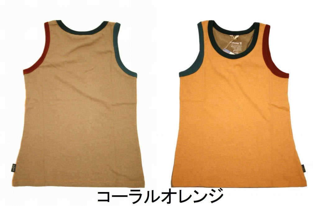 クリックポスト発送!ヘンプ&オーガニックコットンGO HEMP ゴーヘンプレディースコンビマルチタンク XS