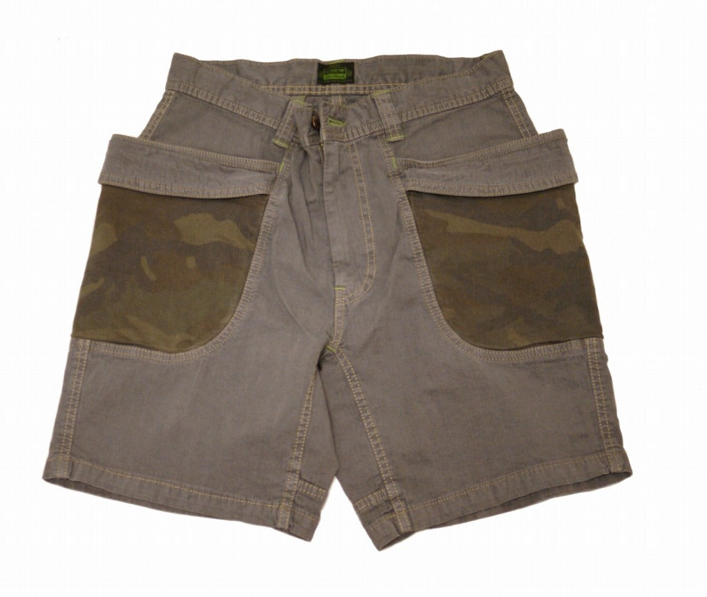 ヘンプ コットンSALE!!GOHEMP ゴーヘンプ VENDOR SHORTS LT GRAY メンズショートパンツ カモ柄