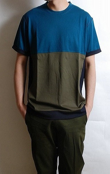 さらっとした着心地のTシャツSALE!!HB カラーバイカラー S/Sカットソー バイカラー メンズ レディース ユニセックス アウトドア スポーツ ストリート 前後切り替えTシャツ