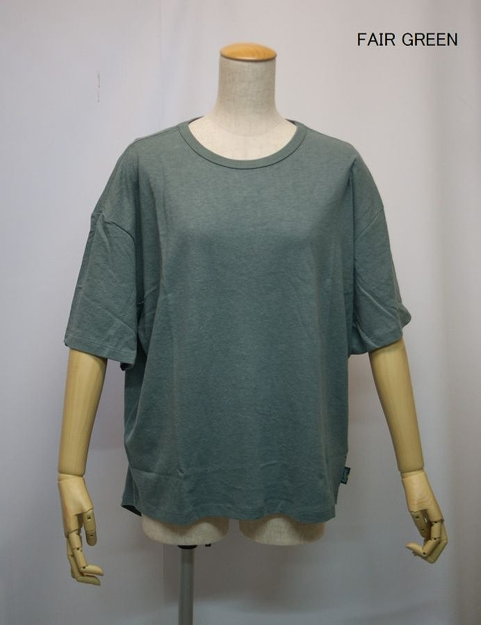 ヘンプ&オーガニックコットン オーガニックコットンの柔らかな肌触りで着心地も快適GO HEMP ゴーヘンプ HONEY TEE 程よくルーズなビッグシルエット レディース半袖Tシャツ