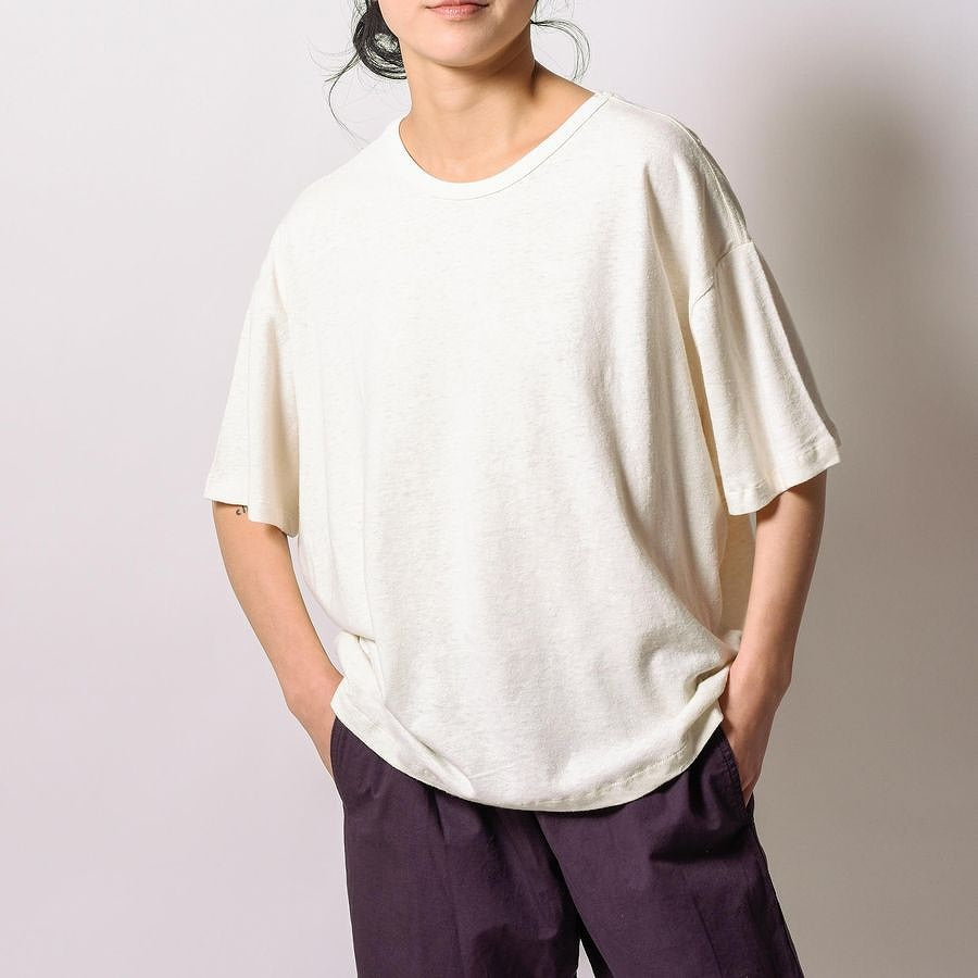 ヘンプ&オーガニックコットン オーガニックコットンの柔らかな肌触りで着心地も快適GO HEMP ゴーヘンプ HONEY TEE 程よくルーズなビッグシルエット レディース半袖Tシャツ