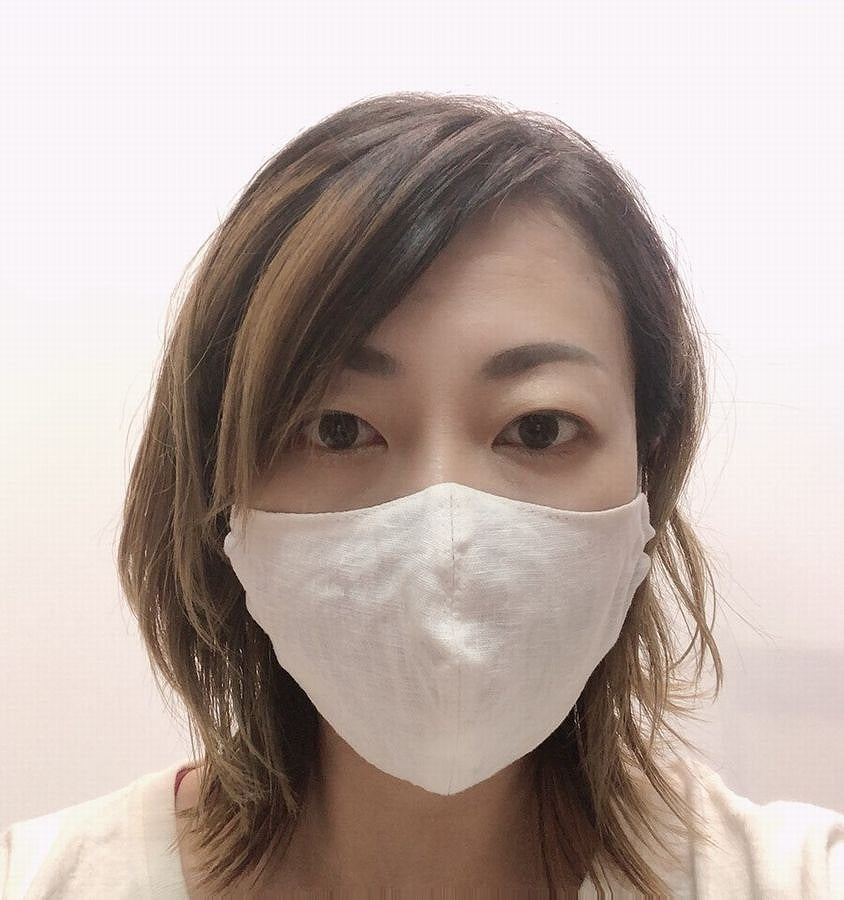 クリックポスト発送!ヘンプコットンと冷感素材の夏マスクヘンプコットン ひんやりマスク 接触冷感 ヘンプマスク 夏マスク 洗えるマスク HEMP MASK ハンドメイド 手作り