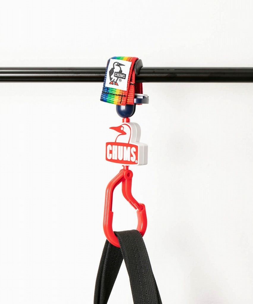 カラビナとフックの2way機能、画期的な便利アイテム CHUMS チャムス ブービーイージーフック(キャンプアクセサリー)Booby Easy Hook カラビナ フック アウトドア