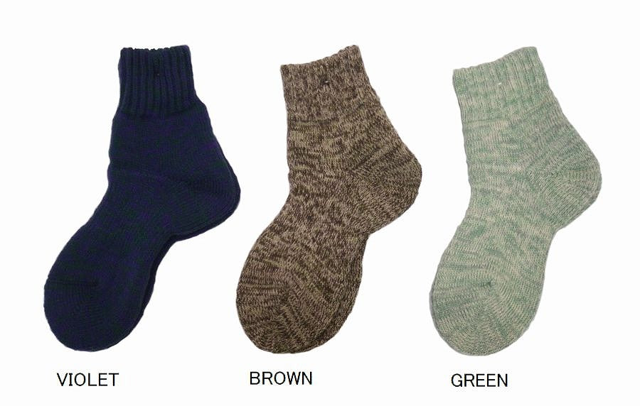 アノニマスイズムとGO HEMPのコラボソックスGO HEMP ゴーヘンプ MIX PILE QUARTER SOCKS