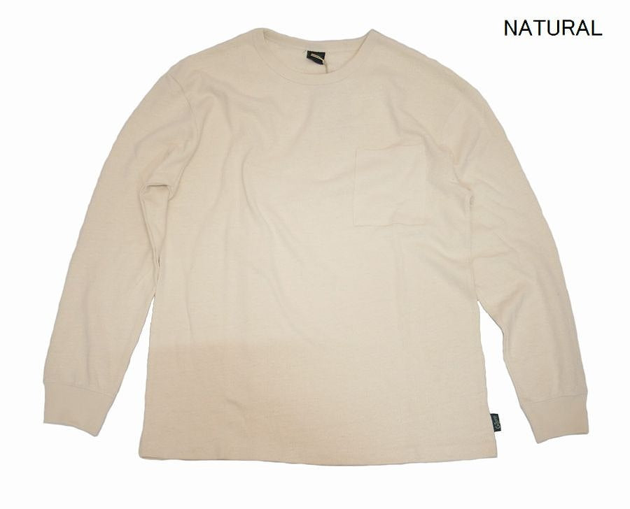 ヘンプコットン ヘンプヘビージャージーGOHEMP ゴーヘンプメンズベーシックロングスリーブTシャツ LOW POCKET TEE メンズ長袖