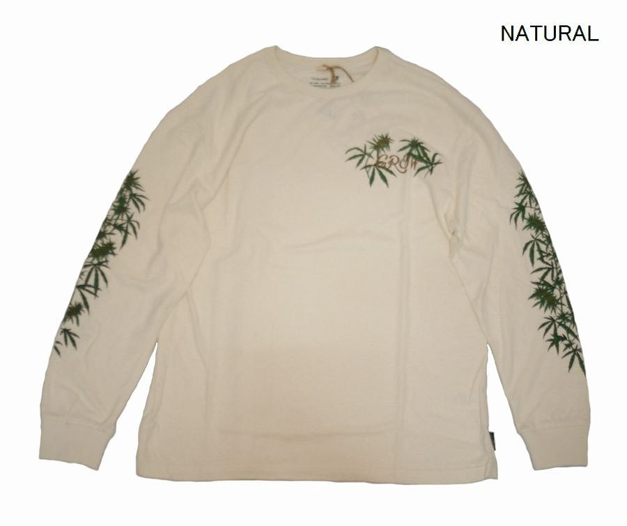 PRINT HEMP TEE ヘンププリントTシャツGOHEMP ゴーヘンプメンズベーシックロングスリーブTシャツ GROW/LONG SLEEVE TEE メンズ長袖