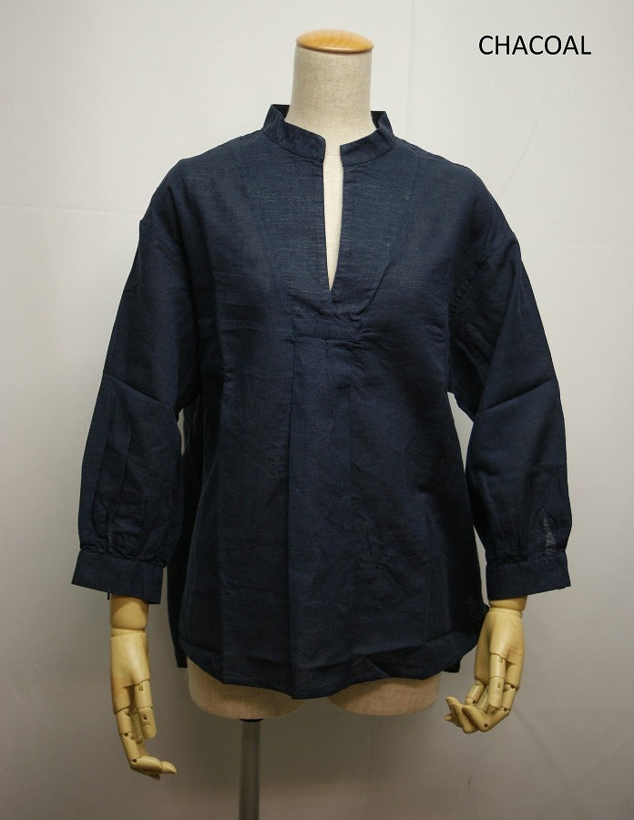 ゆったりとしたデザインのヘンプコットンシャツGOHEMP ゴーヘンプHEALING SHIRTS ヒーリングシャツ レディースシャツ ガーゼ生地