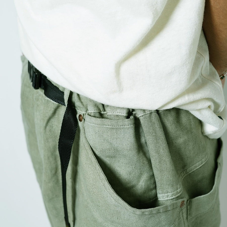 「TRAVELIN PANTS」のショーツタイプが登場 GOHEMP ゴーヘンプ TRAVELOR EASY SHORTS トラベラーイージーショーツ ショートパンツ ヘンプ リサイクルポリエステル アウトドア キャンプ