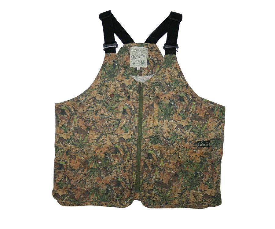 GOHEMPオリジナルのリアルツリーカモ柄を使用したコレクションGOHEMP ゴーヘンプ HEMP UTILITY VEST メンズ ベスト アウトドア キャンプ 迷彩柄 ツールベスト フィッシング