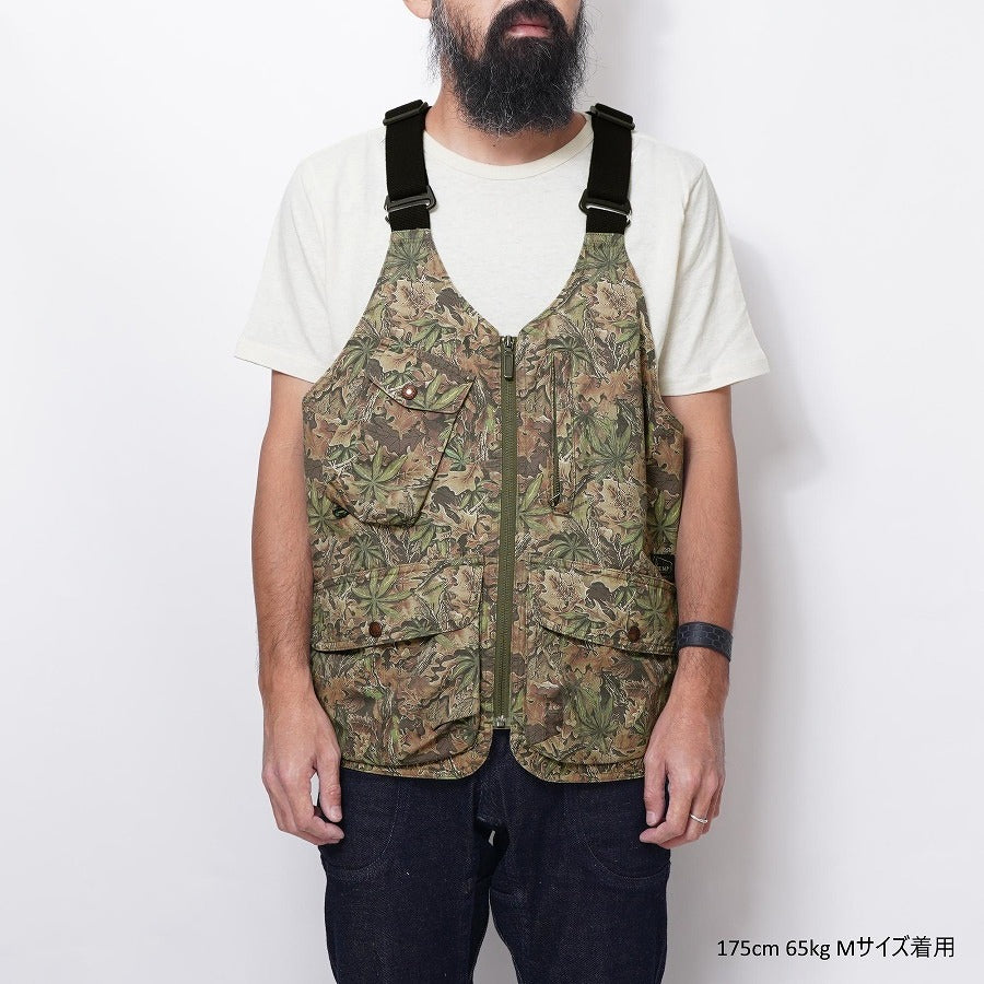GOHEMPオリジナルのリアルツリーカモ柄を使用したコレクションGOHEMP ゴーヘンプ HEMP UTILITY VEST メンズ ベスト アウトドア キャンプ 迷彩柄 ツールベスト フィッシング