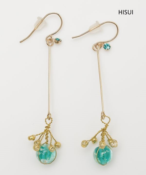 線香花火ピアス 花火 フックピアス レディース