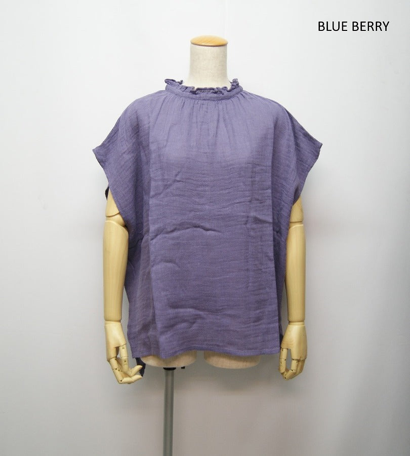 GOHEMPのレディースブランドLINDEN BLOSSOMGOHEMP ゴーヘンプSUMMER TRIP DRAWSTRING BLOUSE レディースブラウス ガーゼ生地 サマートリップドローストリングブラウス ヘンプ オーガニックコットン