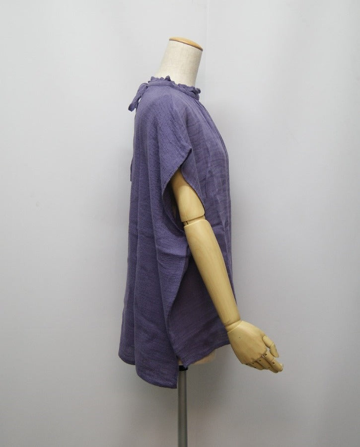 GOHEMPのレディースブランドLINDEN BLOSSOMGOHEMP ゴーヘンプSUMMER TRIP DRAWSTRING BLOUSE レディースブラウス ガーゼ生地 サマートリップドローストリングブラウス ヘンプ オーガニックコットン