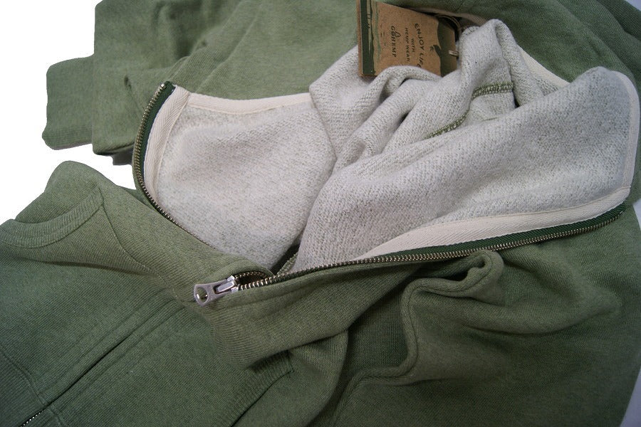 裏起毛のヘンプスウェット ジップアップパーカーGOHEMP ゴーヘンプHEMP ZIP UP HOODY ヘンプジップアップ フーディ メンズ 秋冬 パーカー シンプル