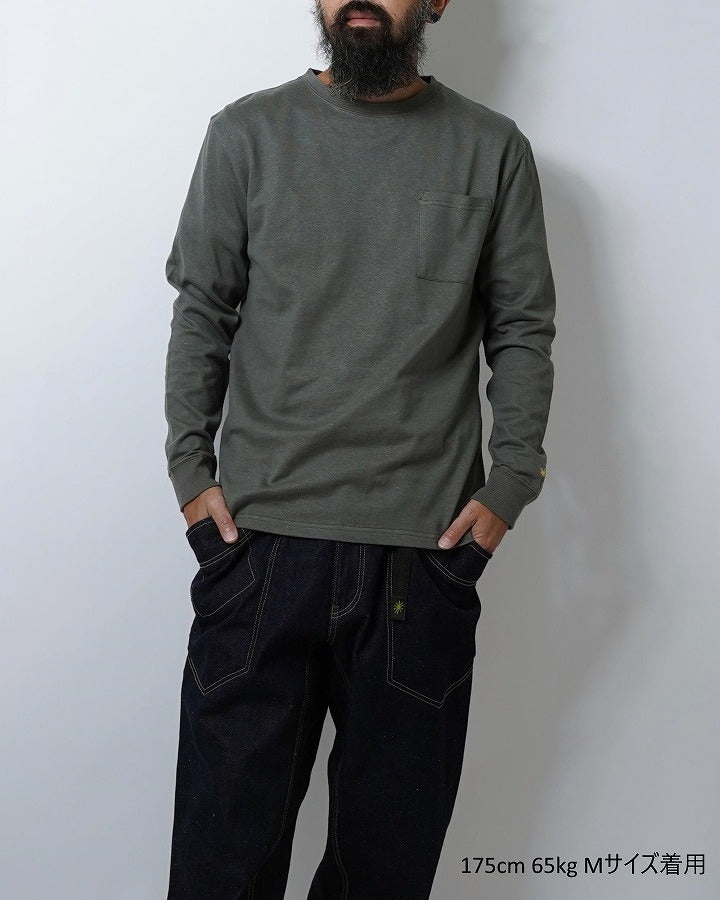 ヘンプコットン ヘンプヘビージャージーGOHEMP ゴーヘンプメンズベーシックロングスリーブTシャツ LOW POCKET TEE メンズ長袖 秋冬 シンプル
