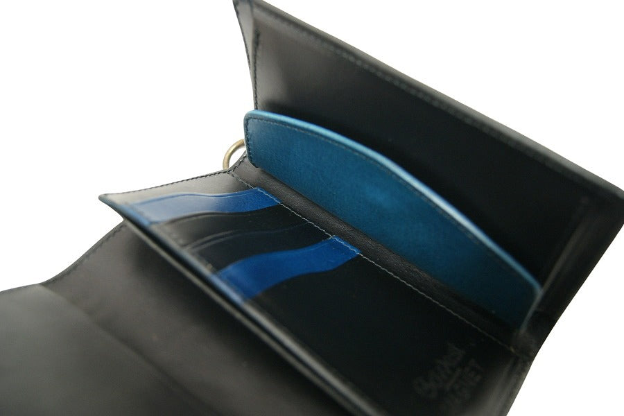 プレゼントにもおすすめ 牛革の三つ折り財布GO WEST×MAGNET SHORT WALLET 三つ折り 財布 革 メンズ レディース 木目