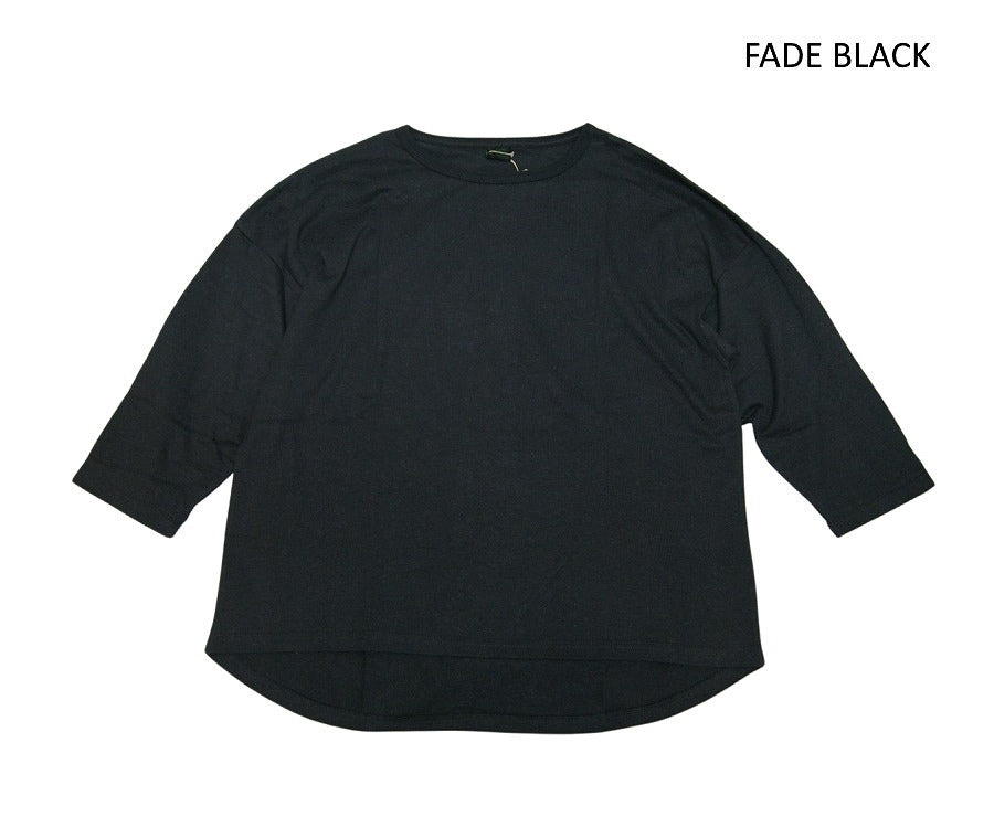 ヘンプ&オーガニックコットン GOHEMP ゴーヘンプROUND LOOSE TEE ラウンドルーズTシャツ メンズM メンズL 7分袖 ドロップショルダー
