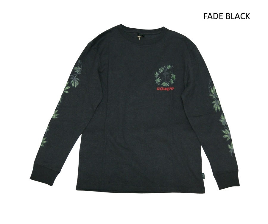 PRINT HEMP TEE ヘンププリントTシャツGOHEMP ゴーヘンプメンズベーシックロングスリーブTシャツ 大麻良品 L/SL TEE メンズ長袖 春夏