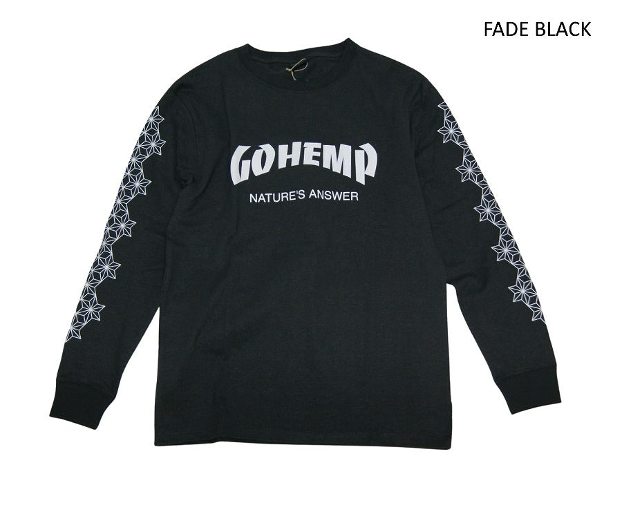 PRINT HEMP TEE ヘンププリントTシャツGOHEMP ゴーヘンプメンズロングスリーブTシャツ NATURE S ANSER L/S TEE メンズ長袖 春夏 麻柄