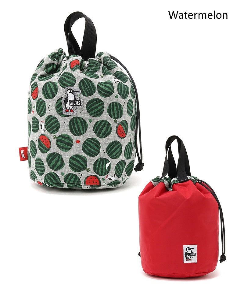 リバーシブルで楽しめる、かわいらしいミニバッグ CHUMS チャムスリバーシブルミニバッグスウェット RV Mini Bag Sweat 巾着型ポーチ バケツ型トート