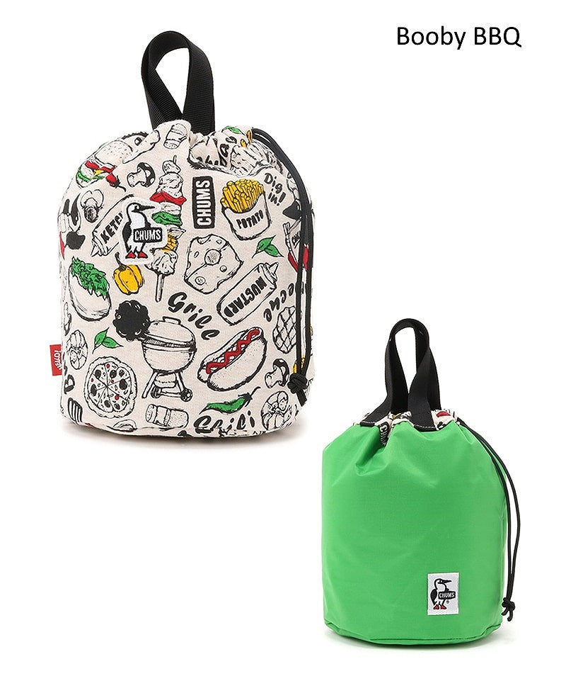 リバーシブルで楽しめる、かわいらしいミニバッグ CHUMS チャムスリバーシブルミニバッグスウェット RV Mini Bag Sweat 巾着型ポーチ バケツ型トート