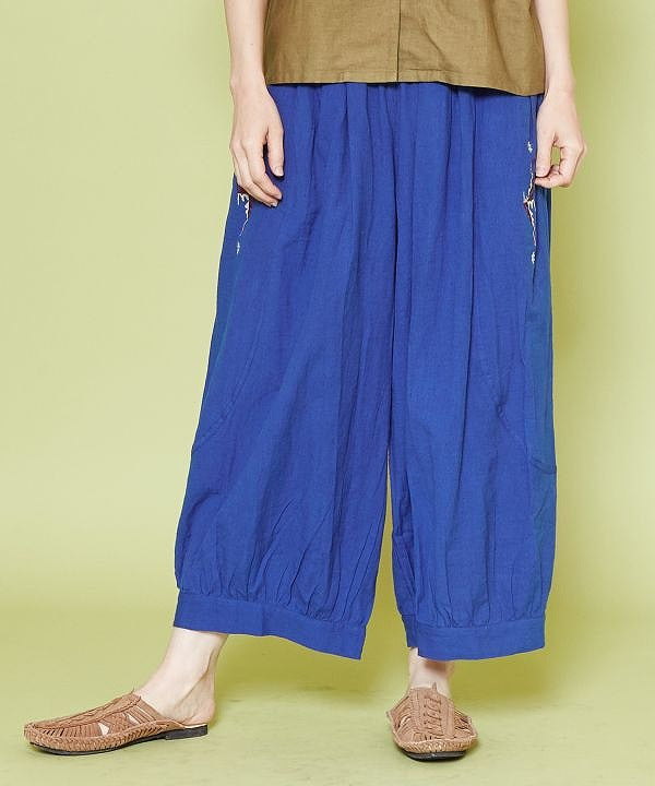 チャイハネ・amina ネイティブアメリカンの雰囲気を色合いで表現SALE!!ノパードパンツ 刺しゅう エスニック ゆったり ワイドパンツ バルーンシルエット