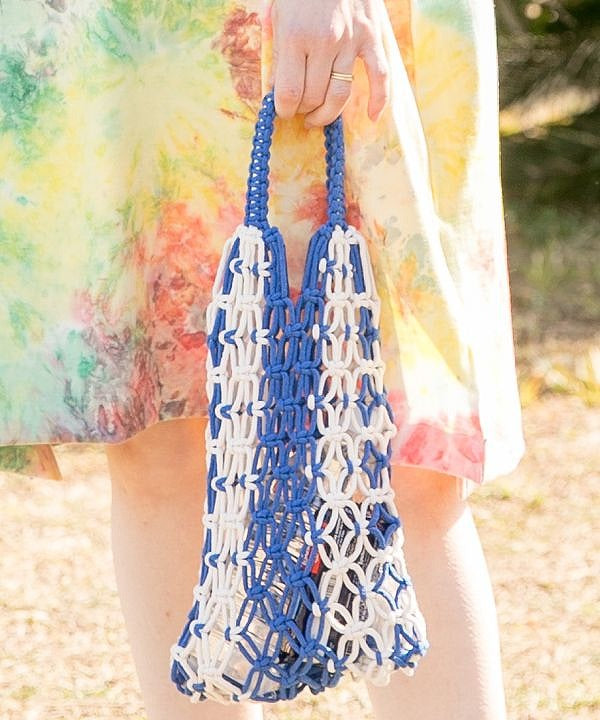 チャイハネ・アミナコレクション マクラメミニBAG ハンドバッグ コットンロープ編み 春夏