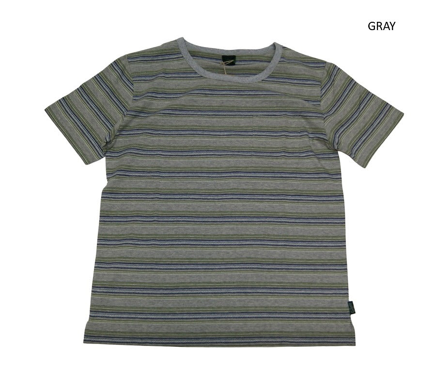 クリックポスト発送!ヘンプ&オーガニックコットンGOHEMP ゴーヘンプBASIC SHORT SLEEVE POCKET TEE ベーシックショートスリーブポケットTEE ボーダー