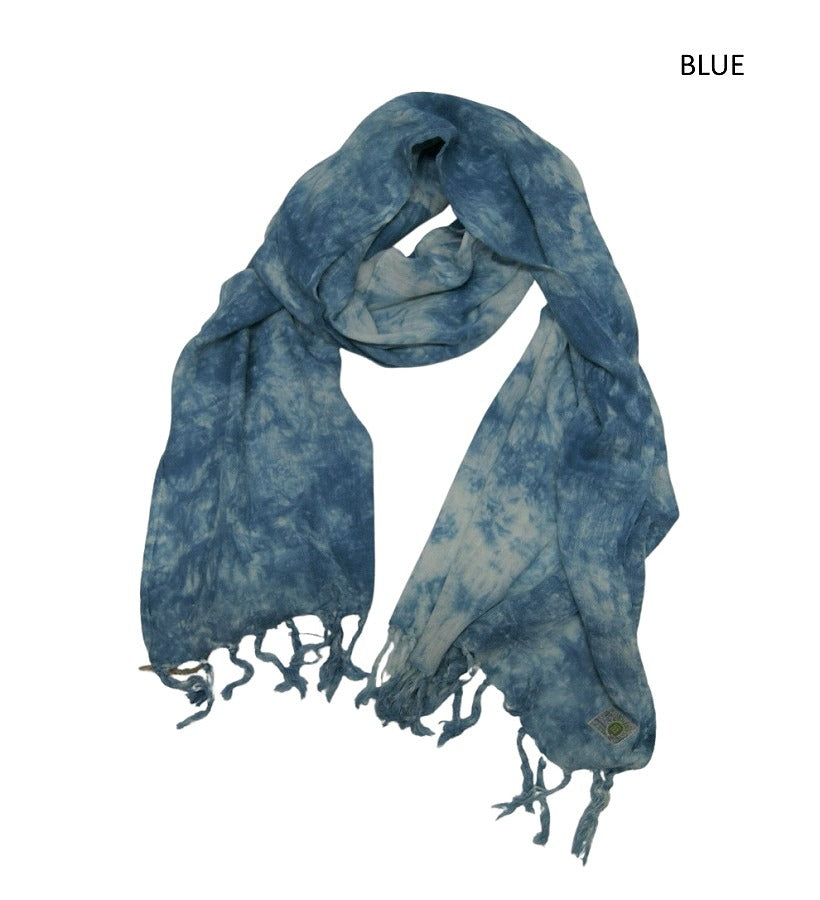オリジナルミニヘリンボーンガーゼを使用した、ヘンプロールスカーフクリックポスト発送 GOHEMP ゴーヘンプ HEMP ROLL SCARF ヘンプロールスカーフ タイダイ染め