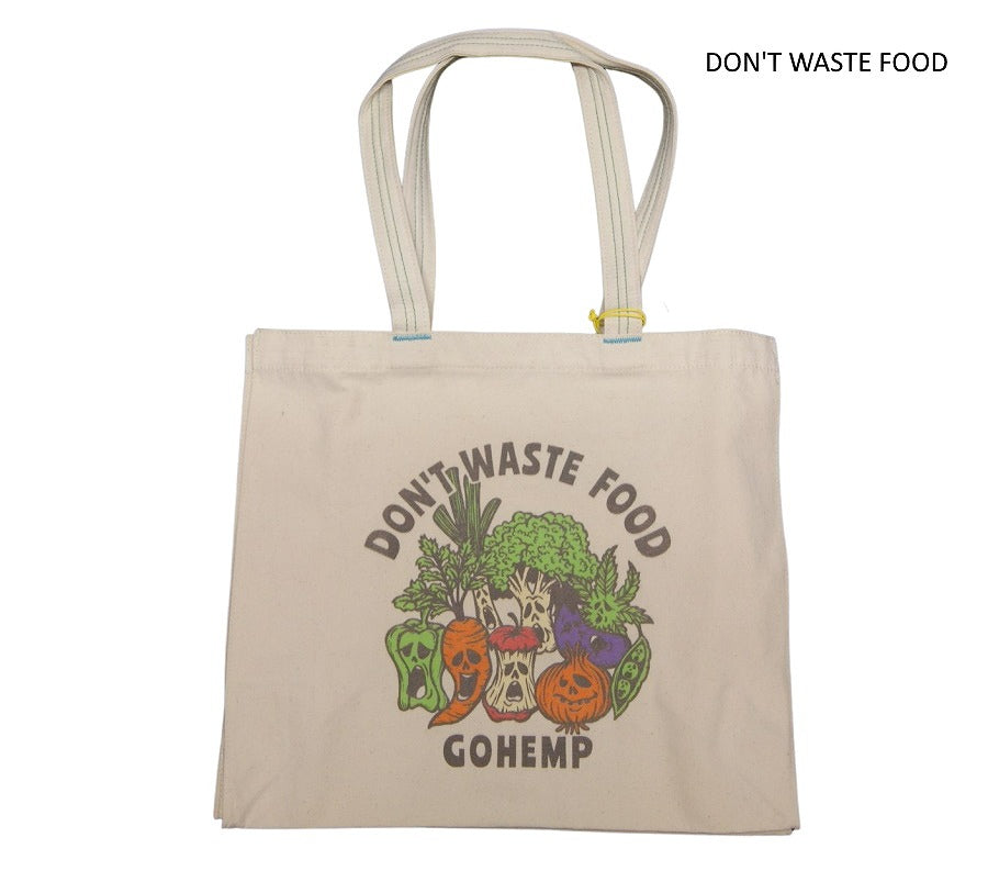 HELLO NATUREをテーマにアーティストとのコラボレーションクリックポスト発送 GOHEMP ゴーヘンプ ECO BAG VEGE&HERB LOGO DON’T WASTE FOOD PARADISE ALLEY BREAD&CO. エコバッグ