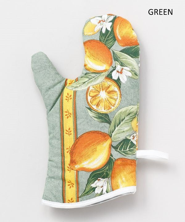 チャイハネ・amina ・欧州航路クリックポスト発送!プロバンスレモンミトン プロヴァンス生地 フランス