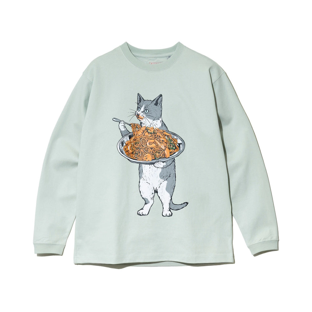 go slow caravan ゴースローキャラバン 超ヘビーUSA/C ナポリタン猫 ロングスリーブ TEE (MENS/WOMENS)