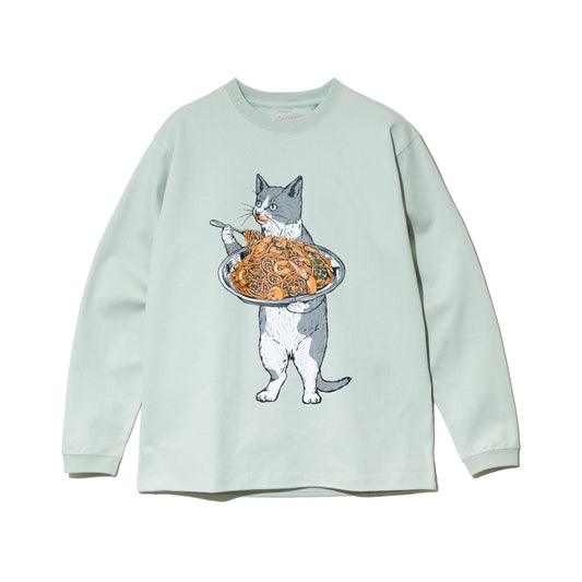 go slow caravan ゴースローキャラバン 超ヘビーUSA/C ナポリタン猫 ロングスリーブ TEE (MENS/WOMENS)