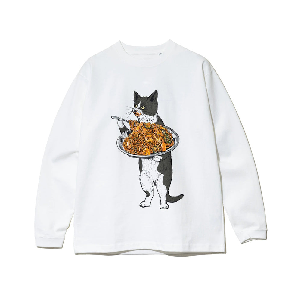 go slow caravan ゴースローキャラバン 超ヘビーUSA/C ナポリタン猫 ロングスリーブ TEE (MENS/WOMENS)