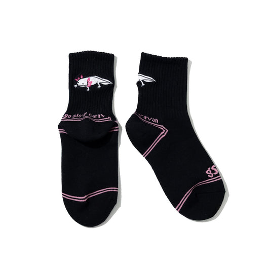 go slow caravan ゴースローキャラバン パイルジャガード刺繍 クウォーターソックス (MENS/WOMENS)