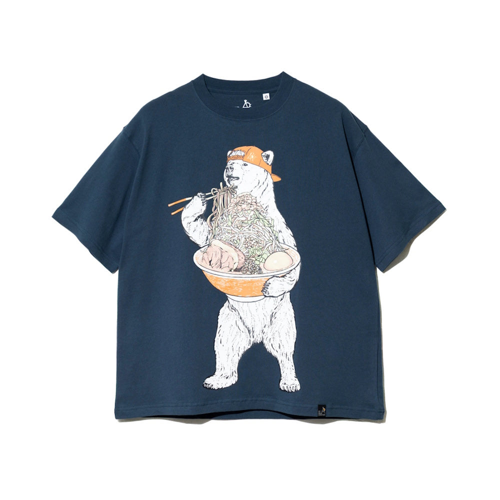 go slow caravan ゴースローキャラバン USA/C 豪快盛りラーメンクマ BIG TEE (MENS)