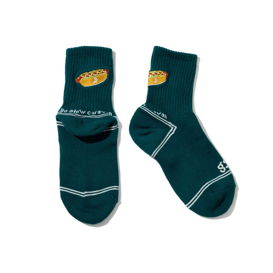 go slow caravan ゴースローキャラバン パイルジャガード刺繍 クウォーターソックス (MENS/WOMENS)