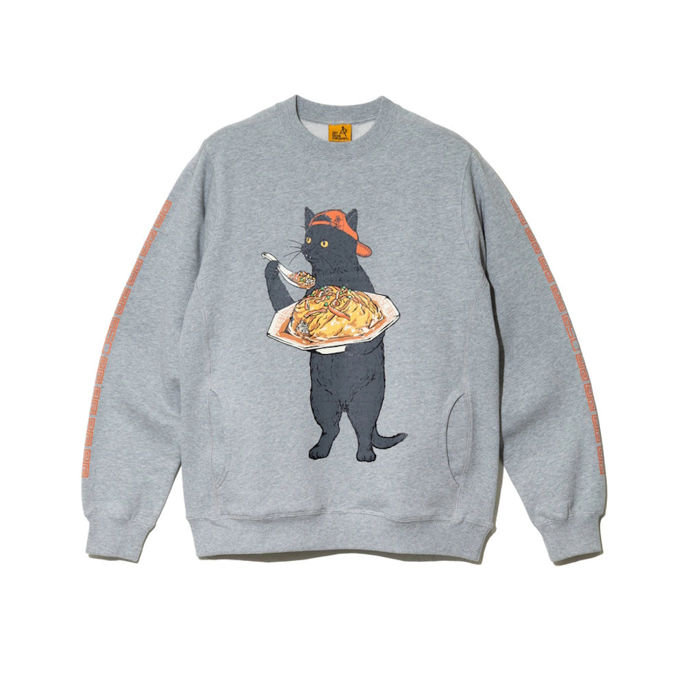go slow caravan ゴースローキャラバン 空紡糸裏毛 天津飯猫 アクティブパターンプルオーバー (MENS/WOMENS)