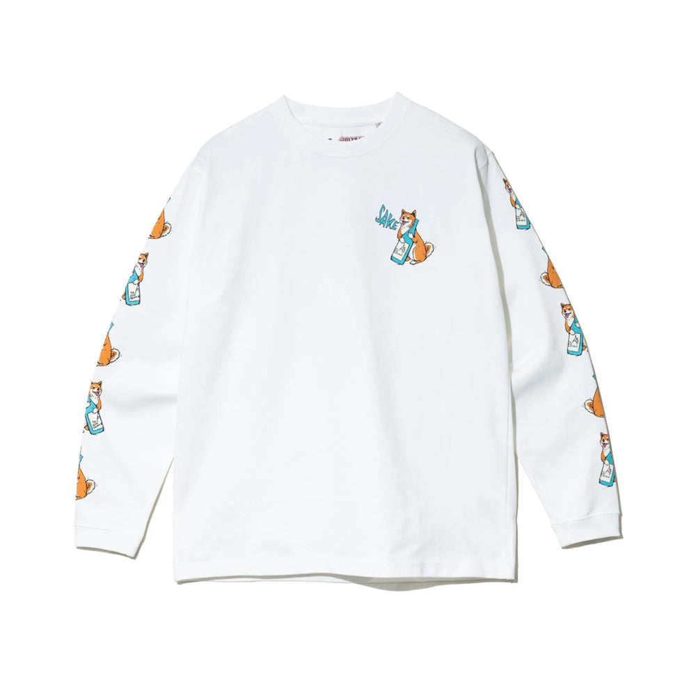 go slow caravan ゴースローキャラバン 超ヘビーUSA/C 柴犬と晩酌ロングスリーブ TEE (MENS/WOMENS) 秋冬　メンズ　レディース