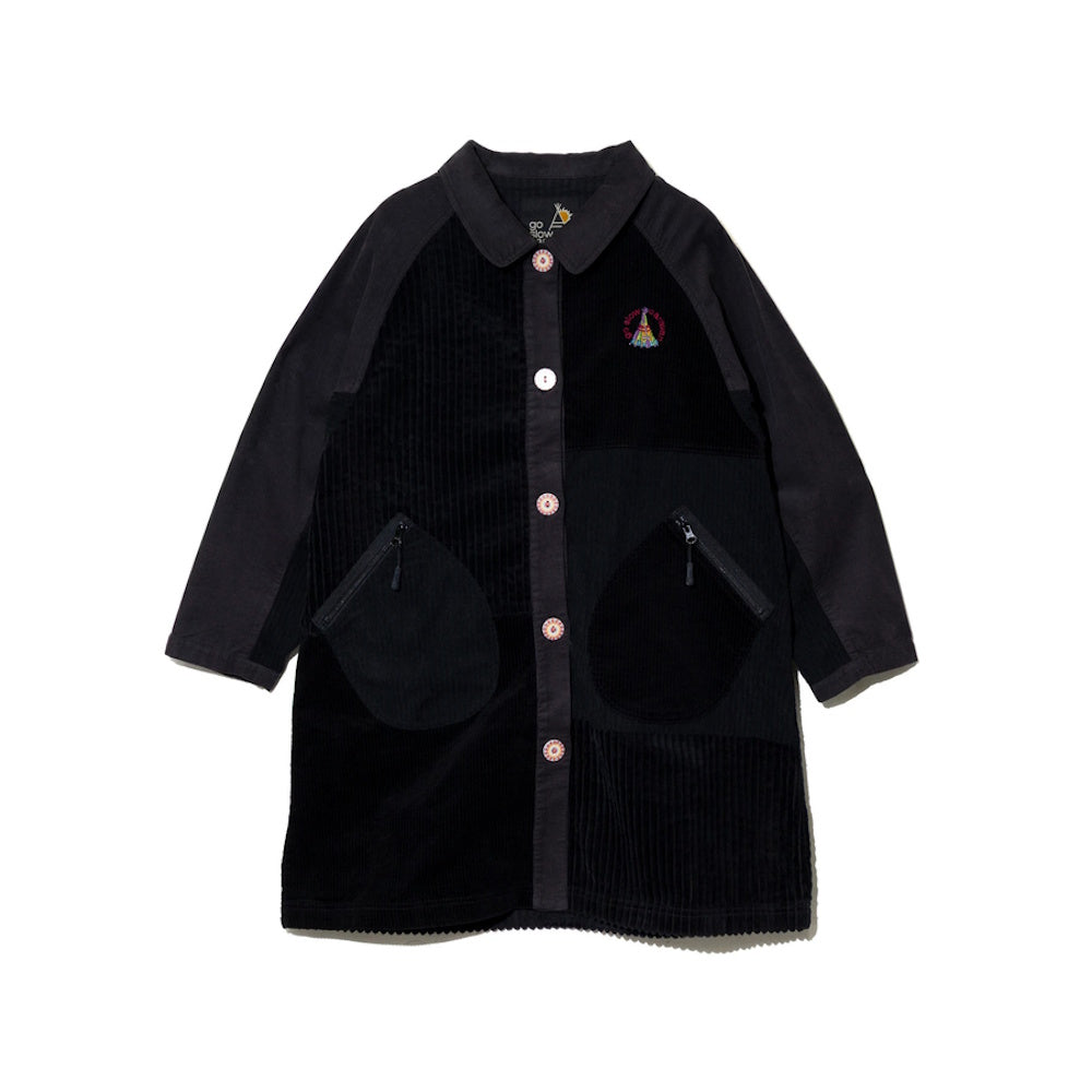 go slow caravan ゴースローキャラバン コーデュロイ切替ミドルコート (WOMENS)