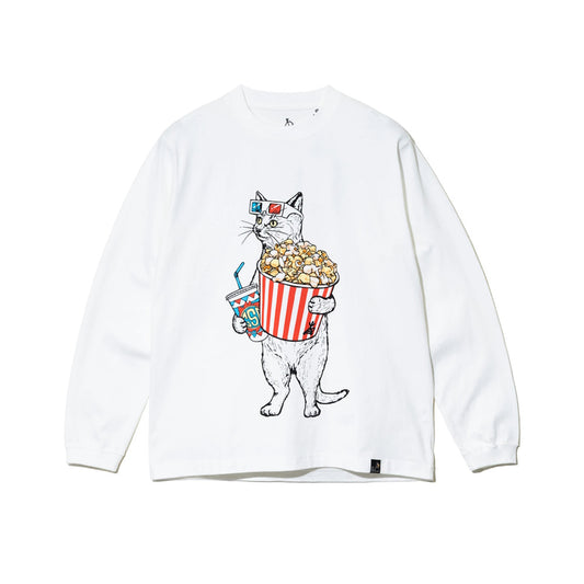 go slow caravan ゴースローキャラバン USA/C シネマ猫ロングスリーブ TEE (MENS/WOMENS)