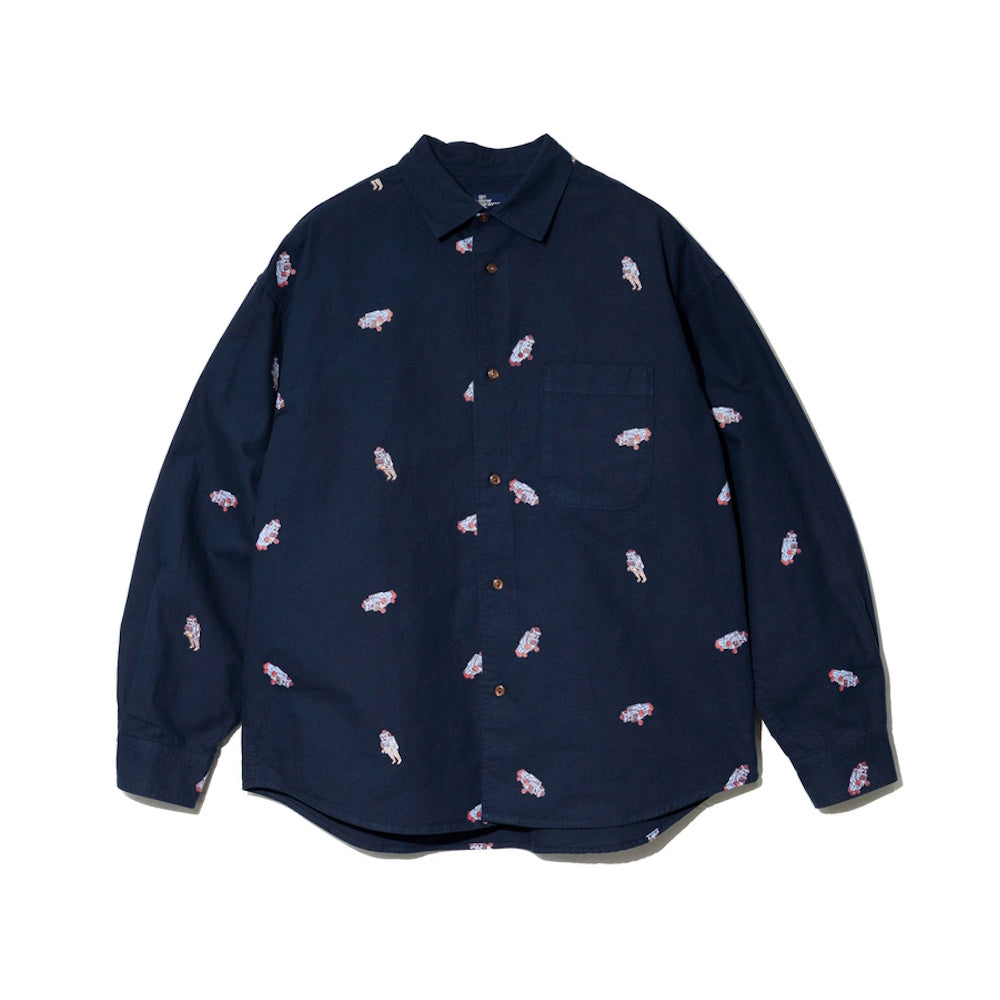 go slow caravan ゴースローキャラバン オックス総柄プリントR/Gシャツ (MENS/WOMENS)