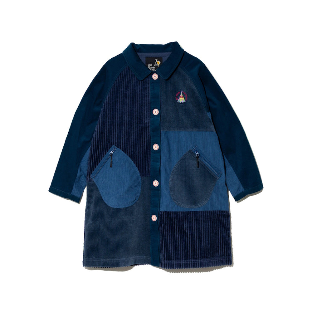 go slow caravan ゴースローキャラバン コーデュロイ切替ミドルコート (WOMENS)