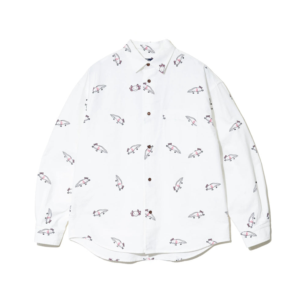 go slow caravan ゴースローキャラバン オックス総柄プリントR/Gシャツ (MENS/WOMENS)