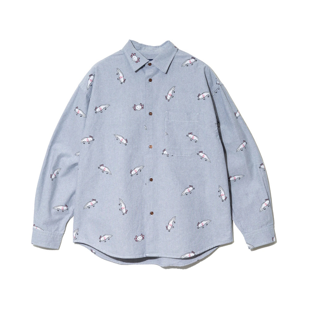 go slow caravan ゴースローキャラバン オックス総柄プリントR/Gシャツ (MENS/WOMENS)