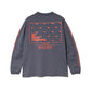 go slow caravan ゴースローキャラバン USA/C スクエアLOGOバックプリントロングスリーブ TEE (MENS)