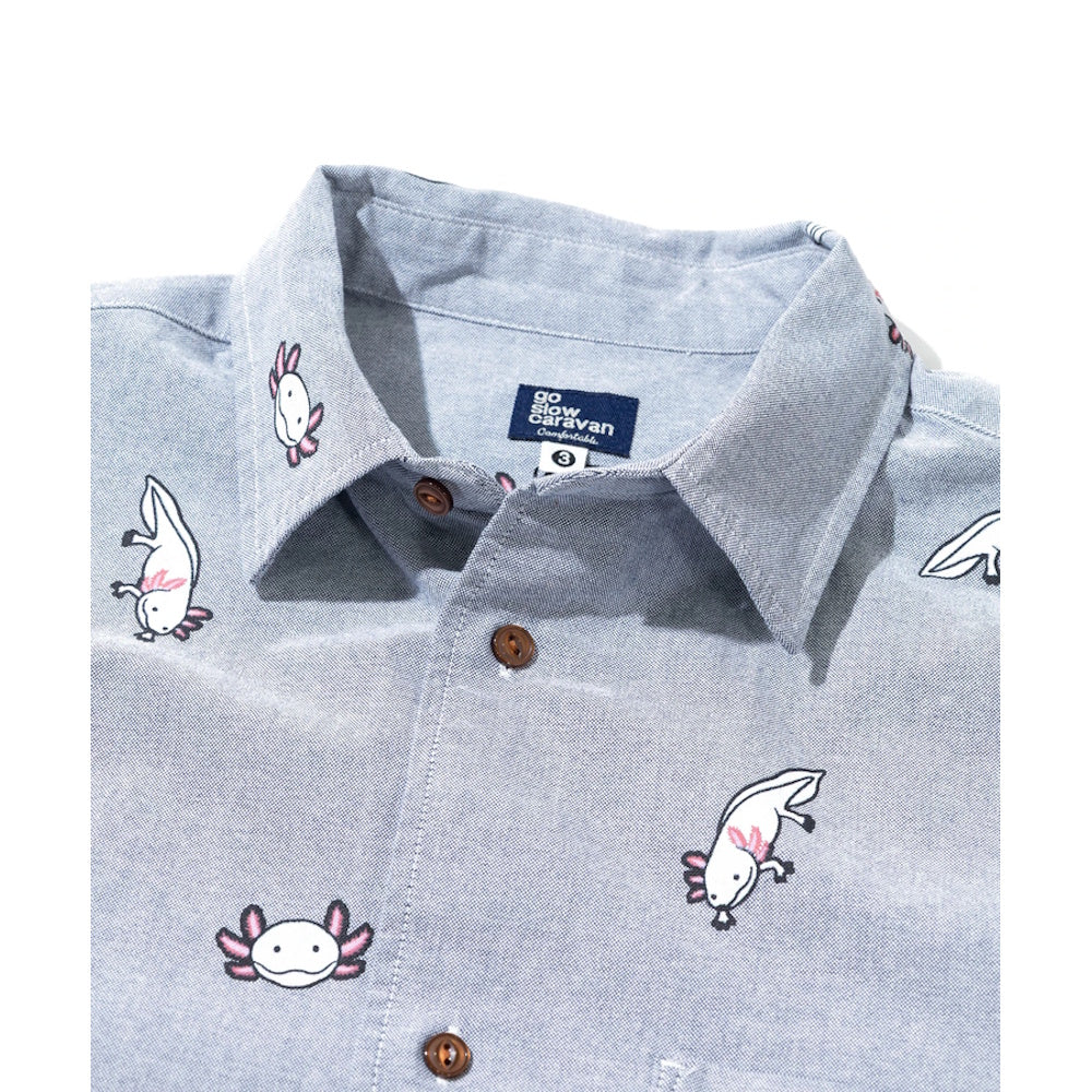 go slow caravan ゴースローキャラバン オックス総柄プリントR/Gシャツ (MENS/WOMENS)