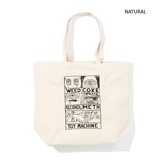 TOY MACHINE トイマシーン DRUGGED EYES CANVAS TOTE BAG トートバッグ